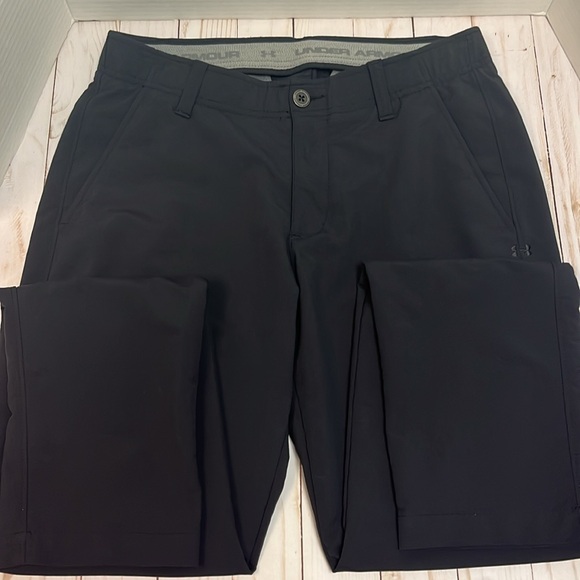 UA men’s performance fabric pants. Zip & button front. 2 pockets front & back - Picture 3 of 8